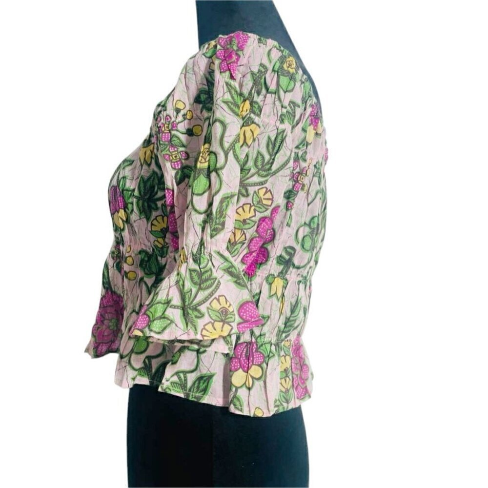 NEW Banjanan Size Large Blouse Floral Off The Shoulder Cora Top Freyja Flower - Picture 5 of 10